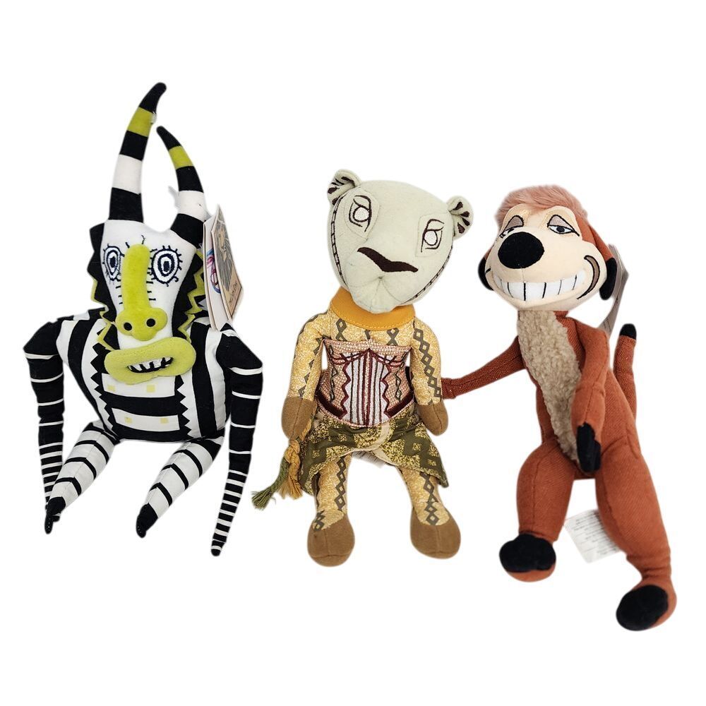 Disney Lion King Trickster Timon Nala Plush Bean Bag Doll‎ Broadway - Lot of 3